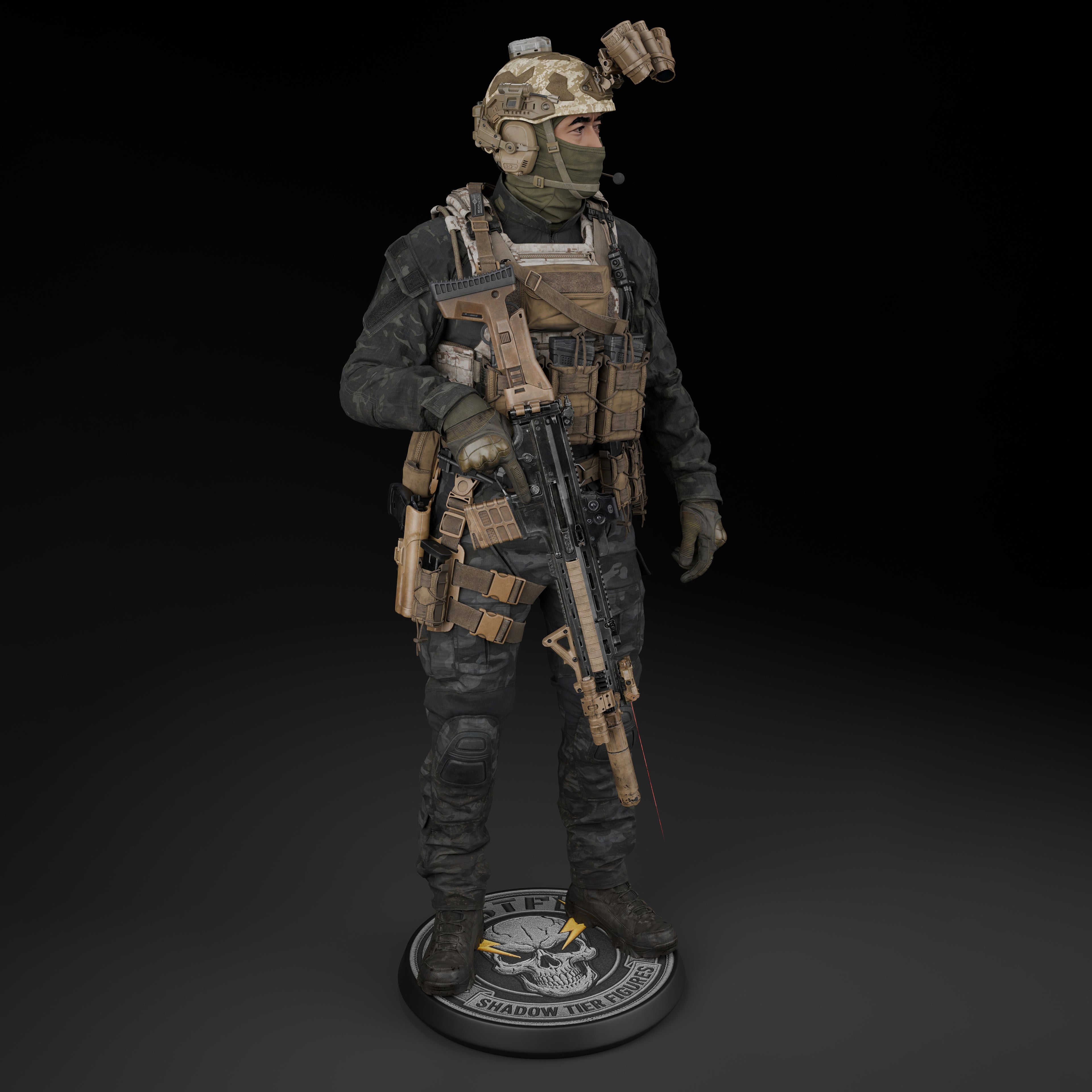 Shadow Tier Figures, Modern Military Figure - STF/001