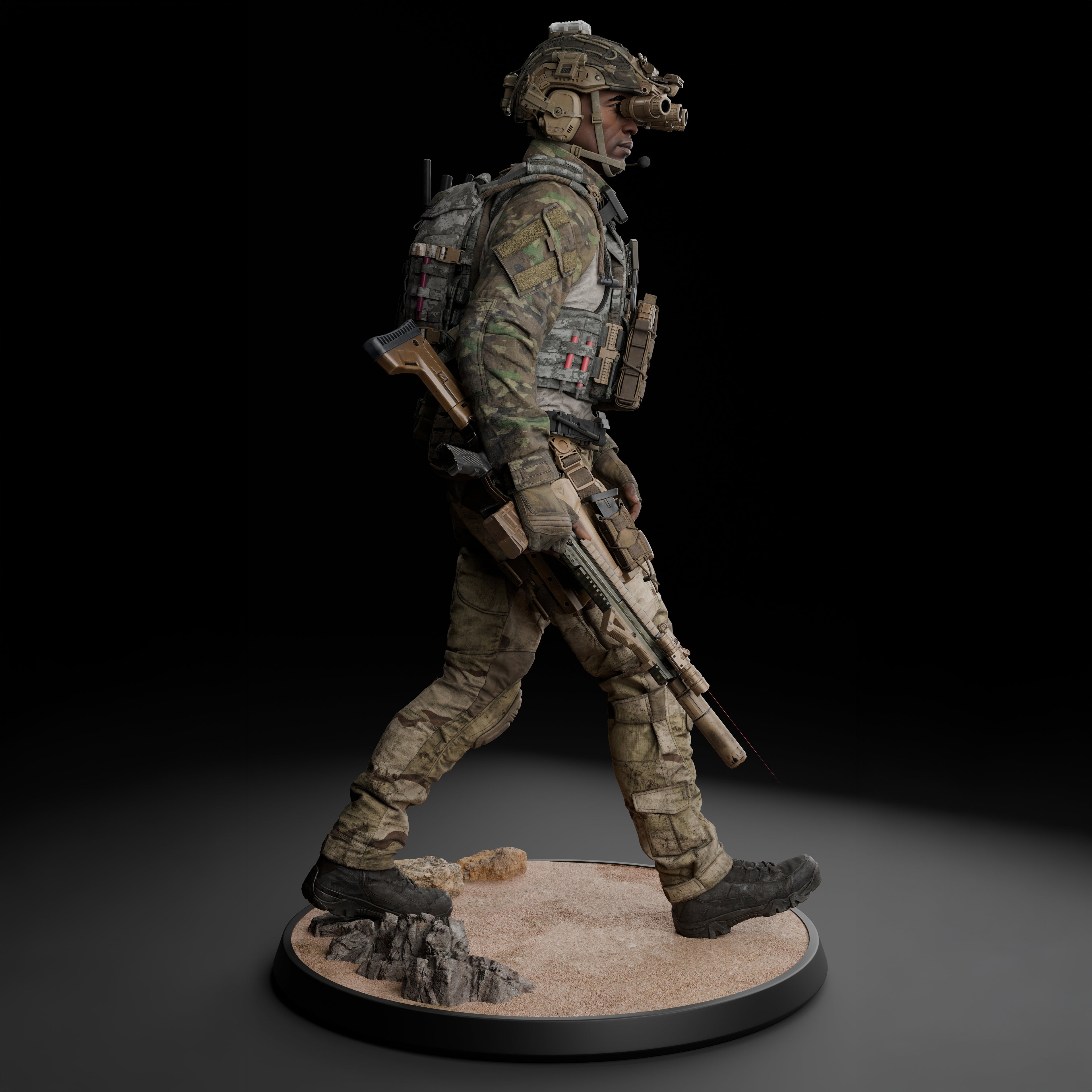 Shadow Tier Figures, Modern Military Figure - STF/003