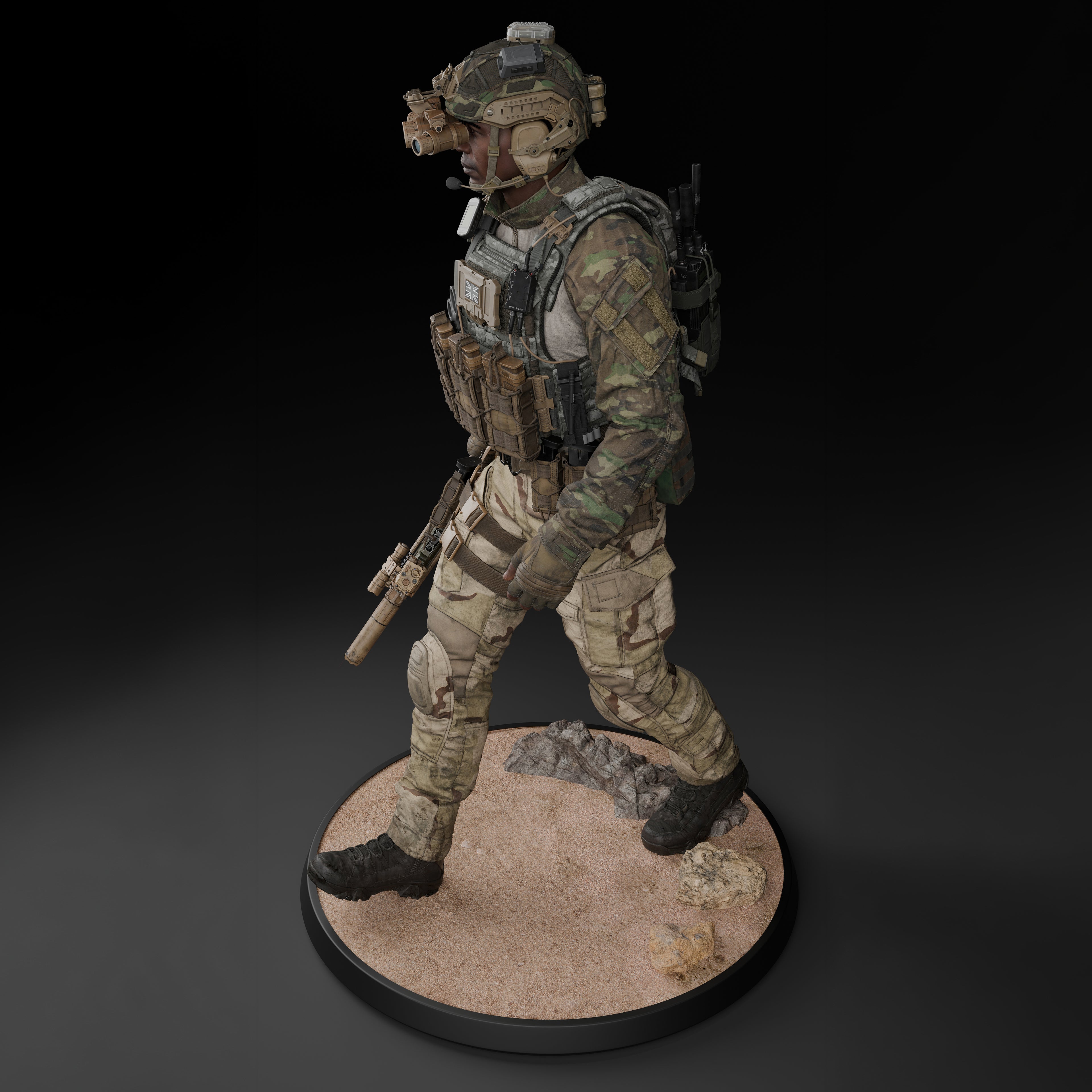 Shadow Tier Figures, Modern Military Figure - STF/003