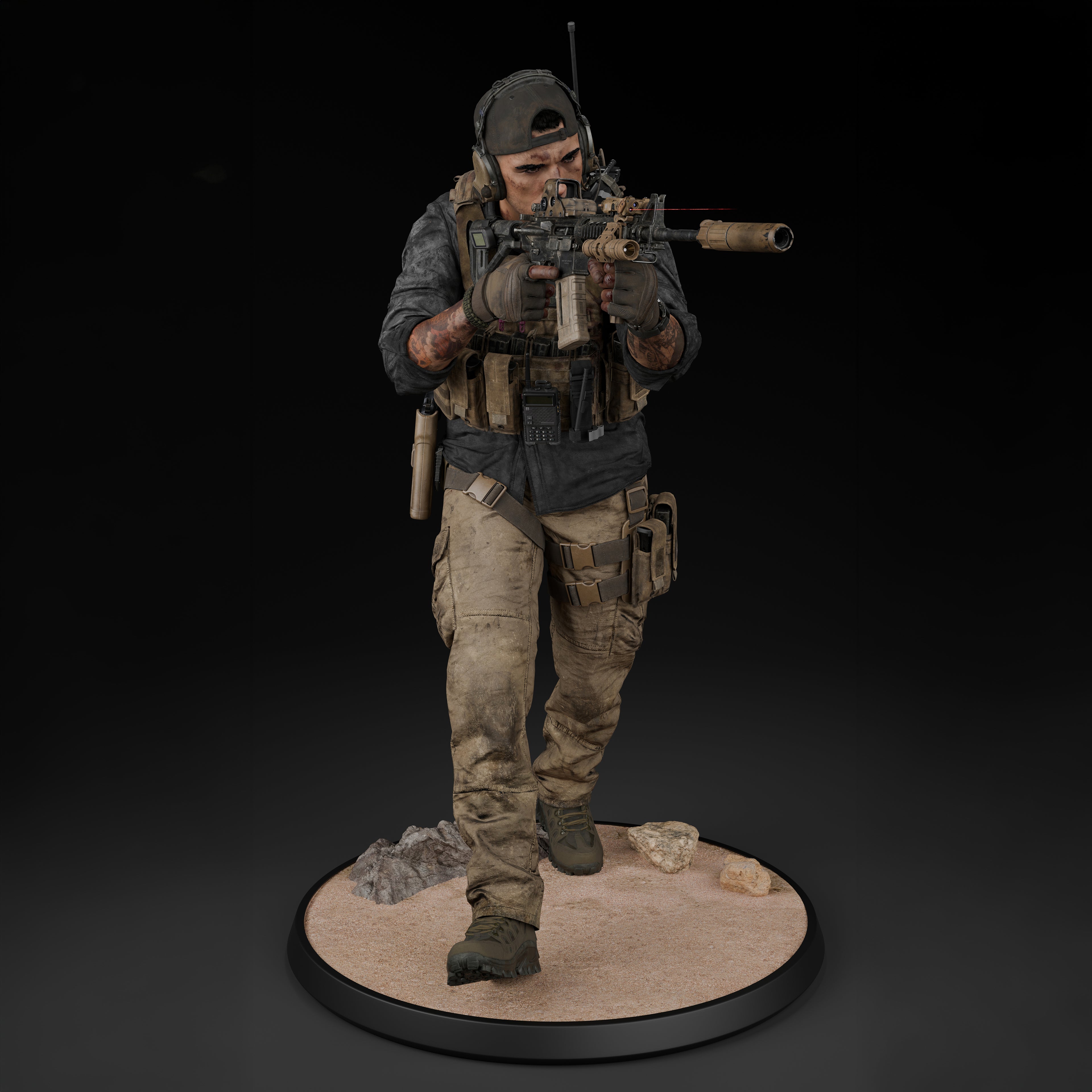 Shadow Tier Figures, Modern Military Figure - STF/004
