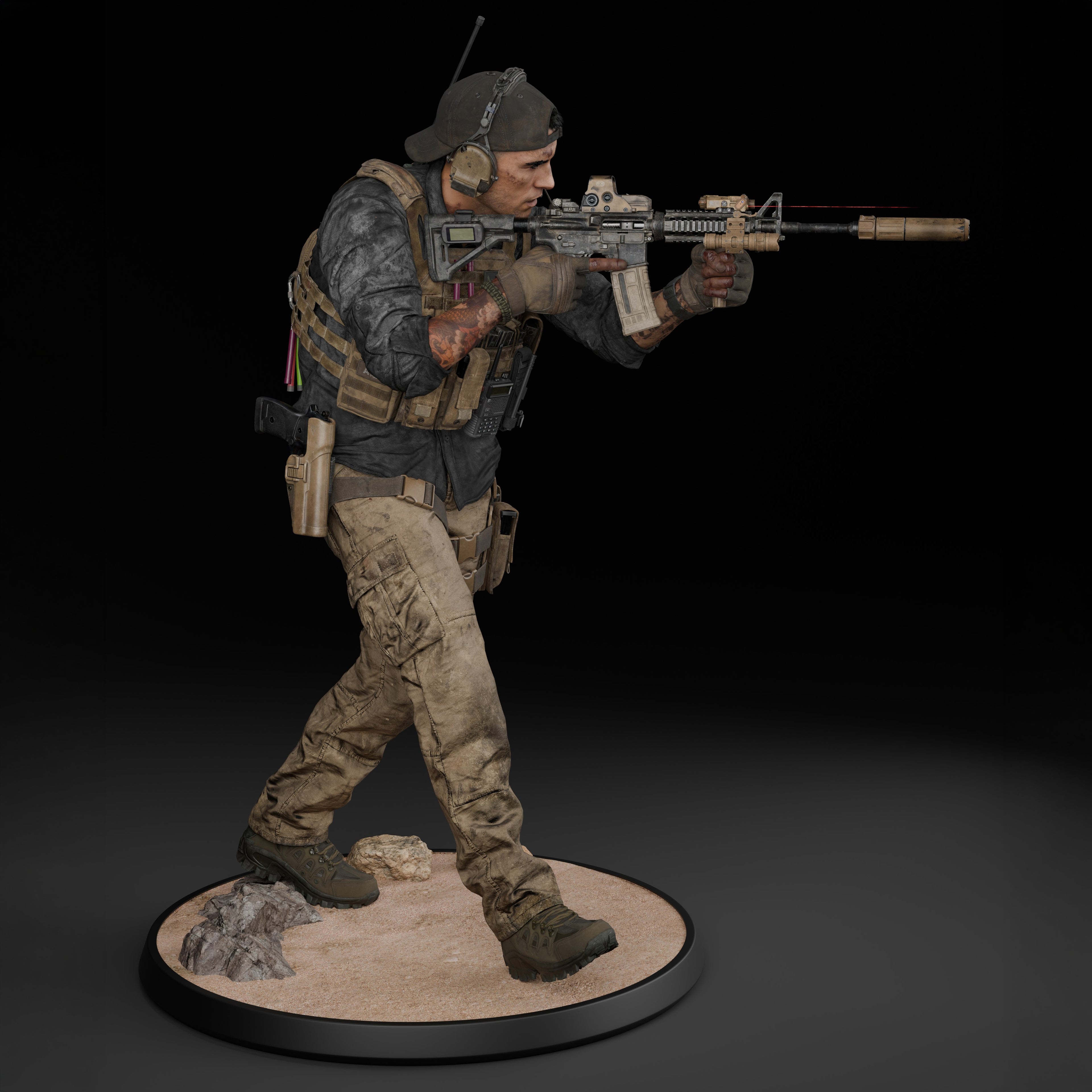 Shadow Tier Figures, Modern Military Figure - STF/004
