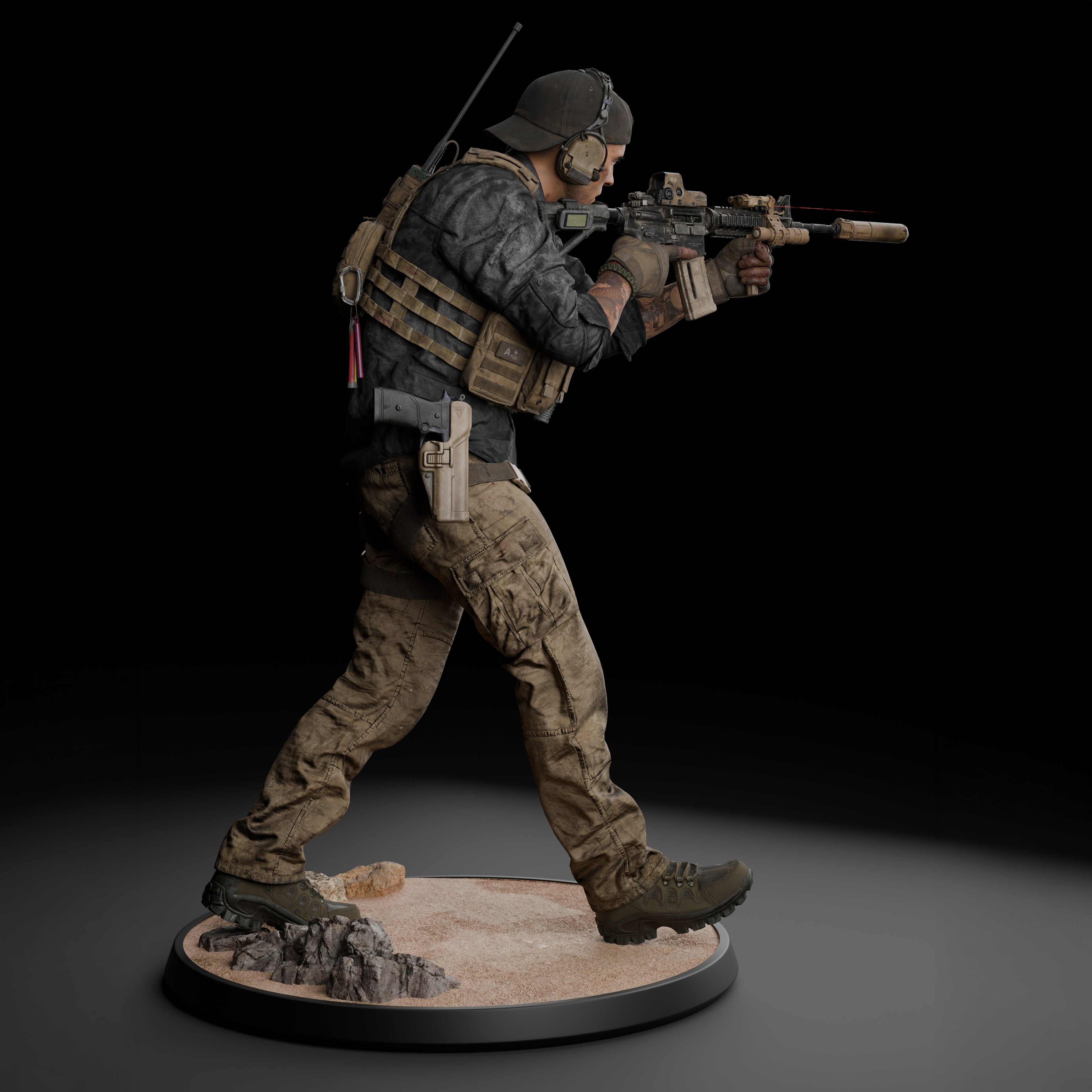 Shadow Tier Figures, Modern Military Figure - STF/004