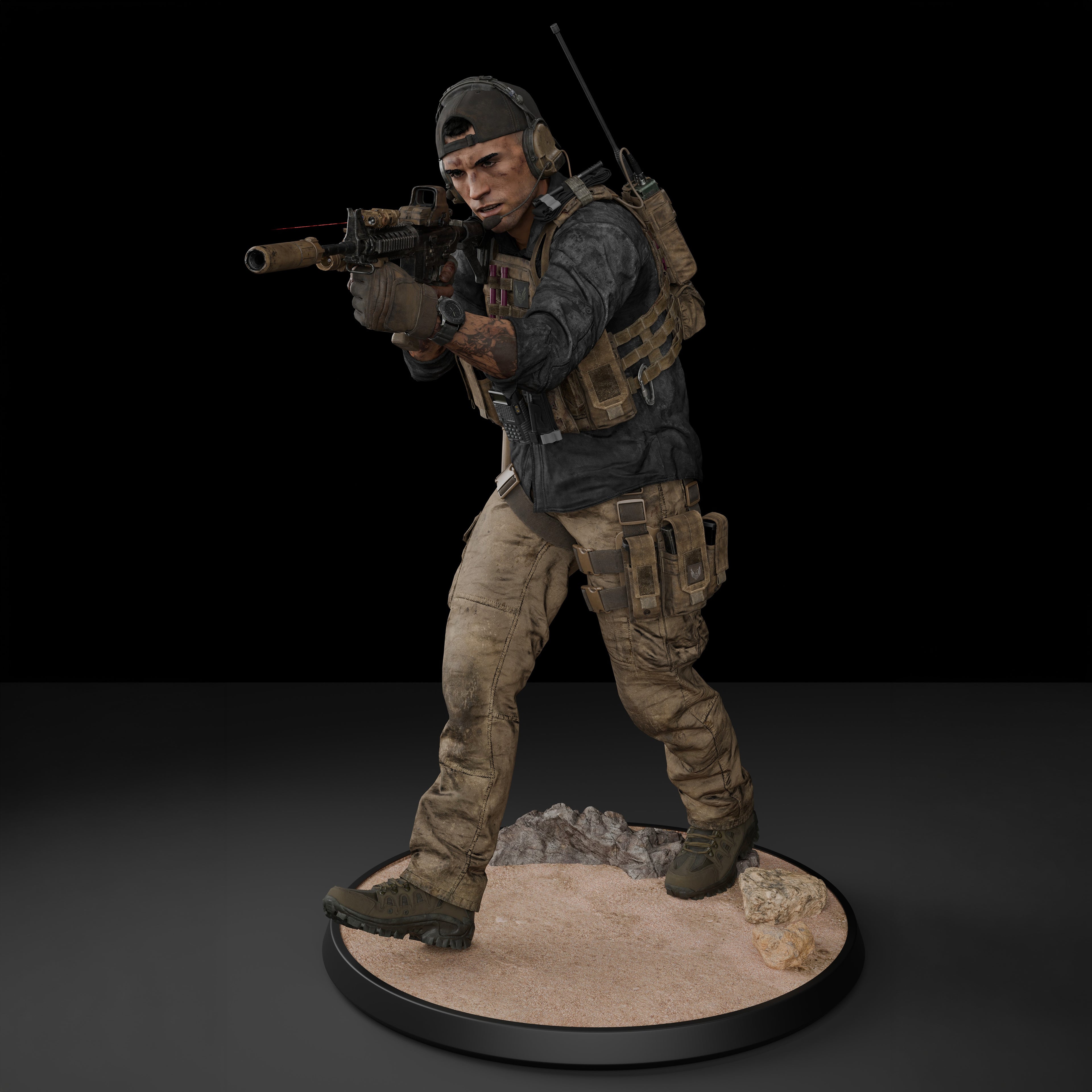 Shadow Tier Figures, Modern Military Figure - STF/004